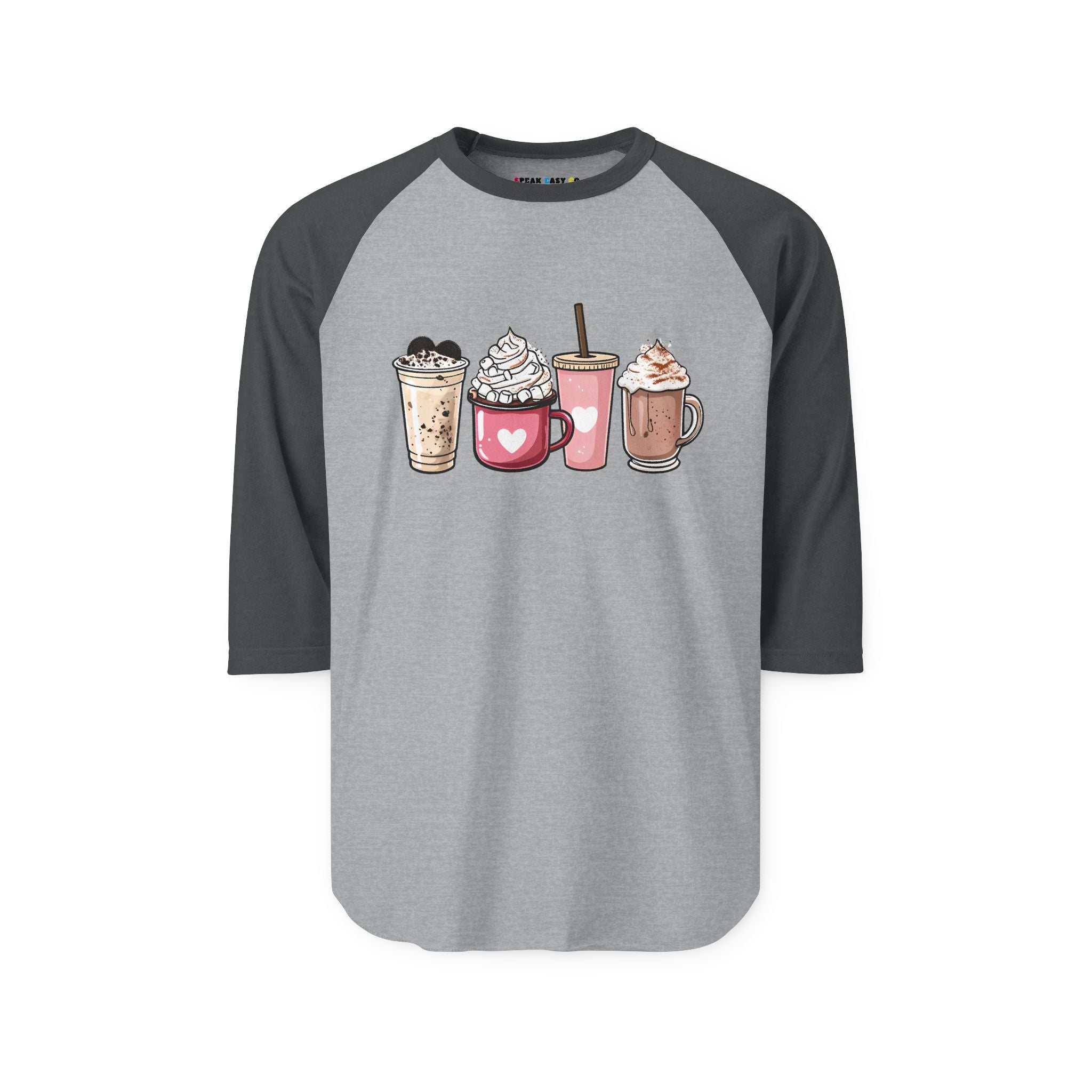 Coffee Lovers 3/4th Sleeve Raglan Shirt