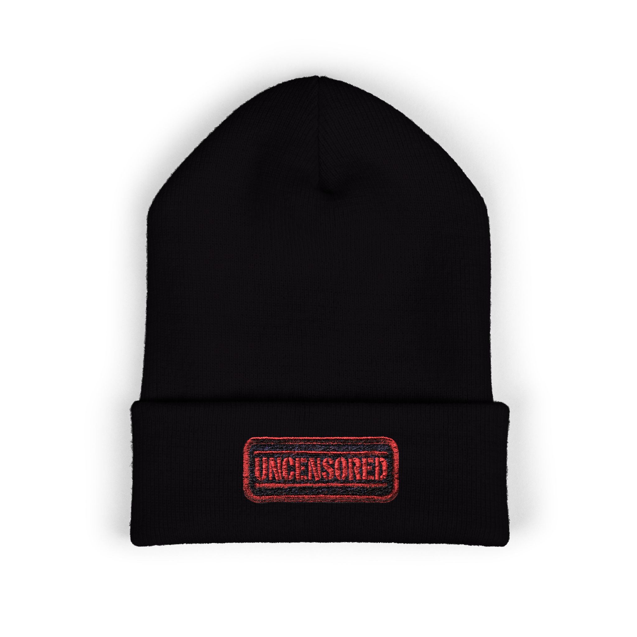 Classic Cuffed Beanie with Uncensored Embroidered Design