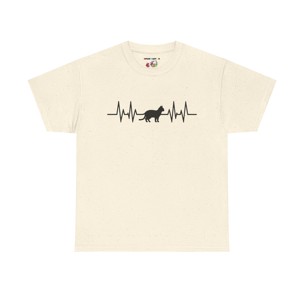 Black Cat Heartbeat Tee