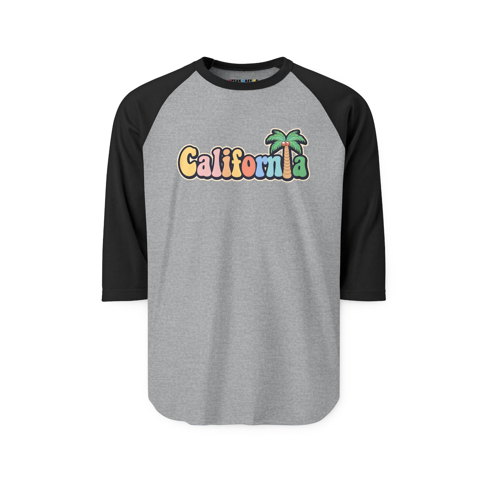 California Palm Tree 3/4th Sleeve Raglan Shirt