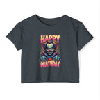 "Happy Deathday" Clown Cropped Tee