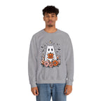 Cute Ghost Pumpkin Crewneck Sweatshirt