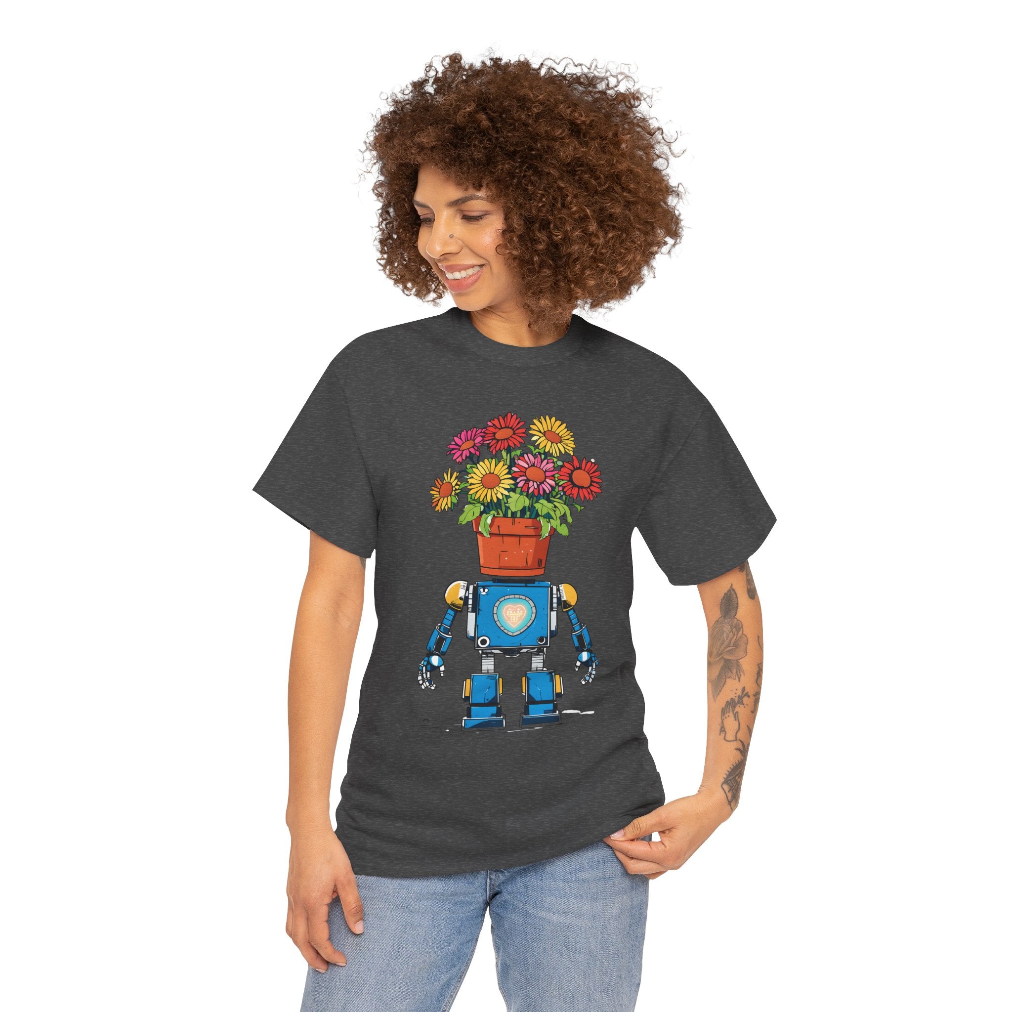 Robot Flower Power Tee