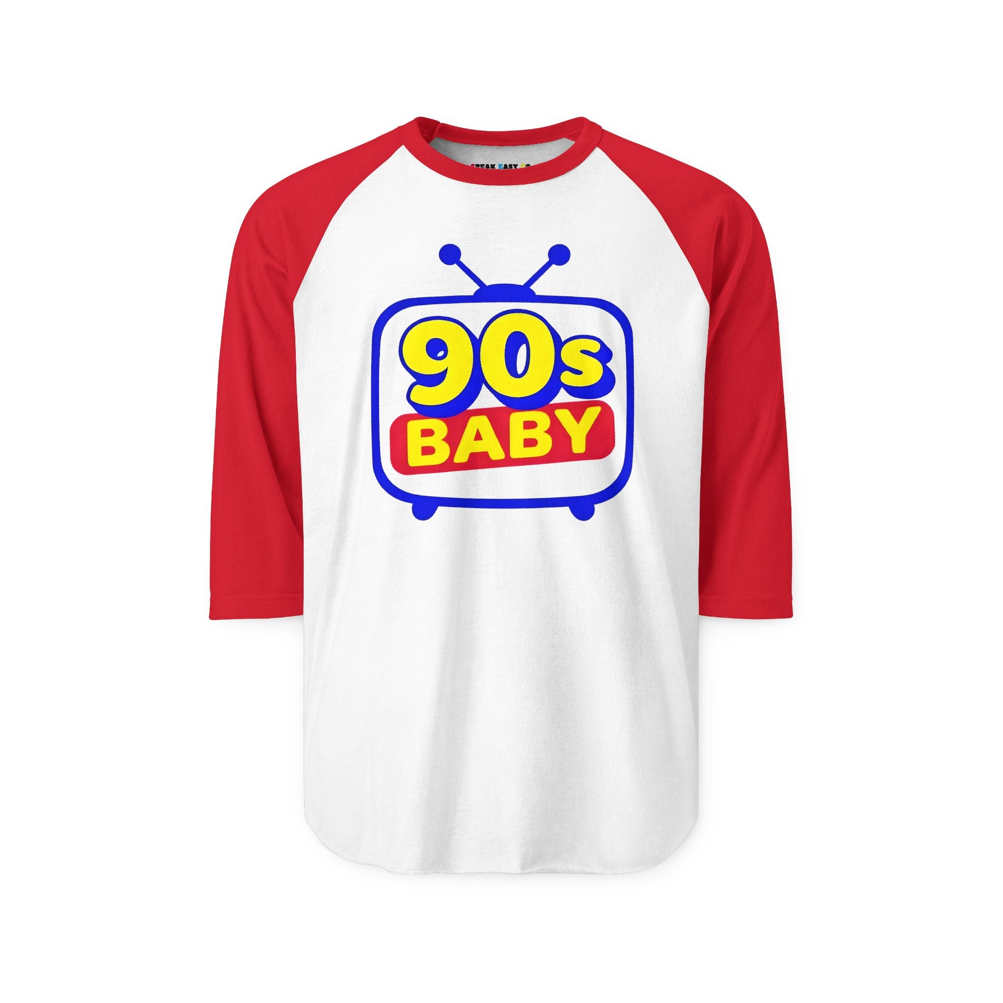 90s Baby Three Quarter Sleeve Raglan T-Shirt