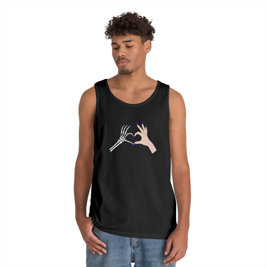 Skeleton Hand Heart Tank