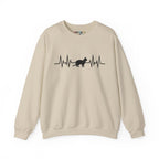 Black Cat Heartbeat Crewneck Sweatshirt