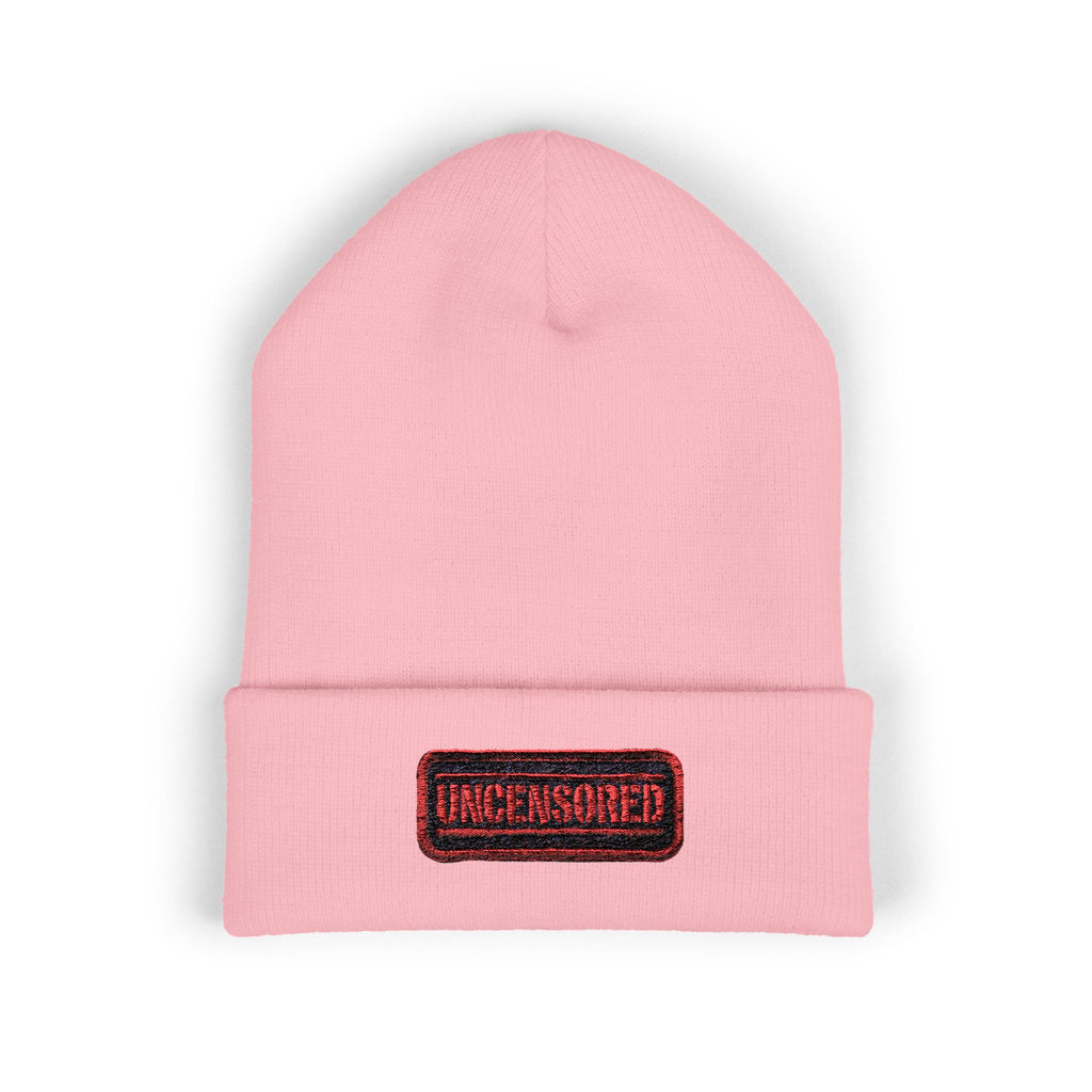 Classic Cuffed Beanie with Uncensored Embroidered Design