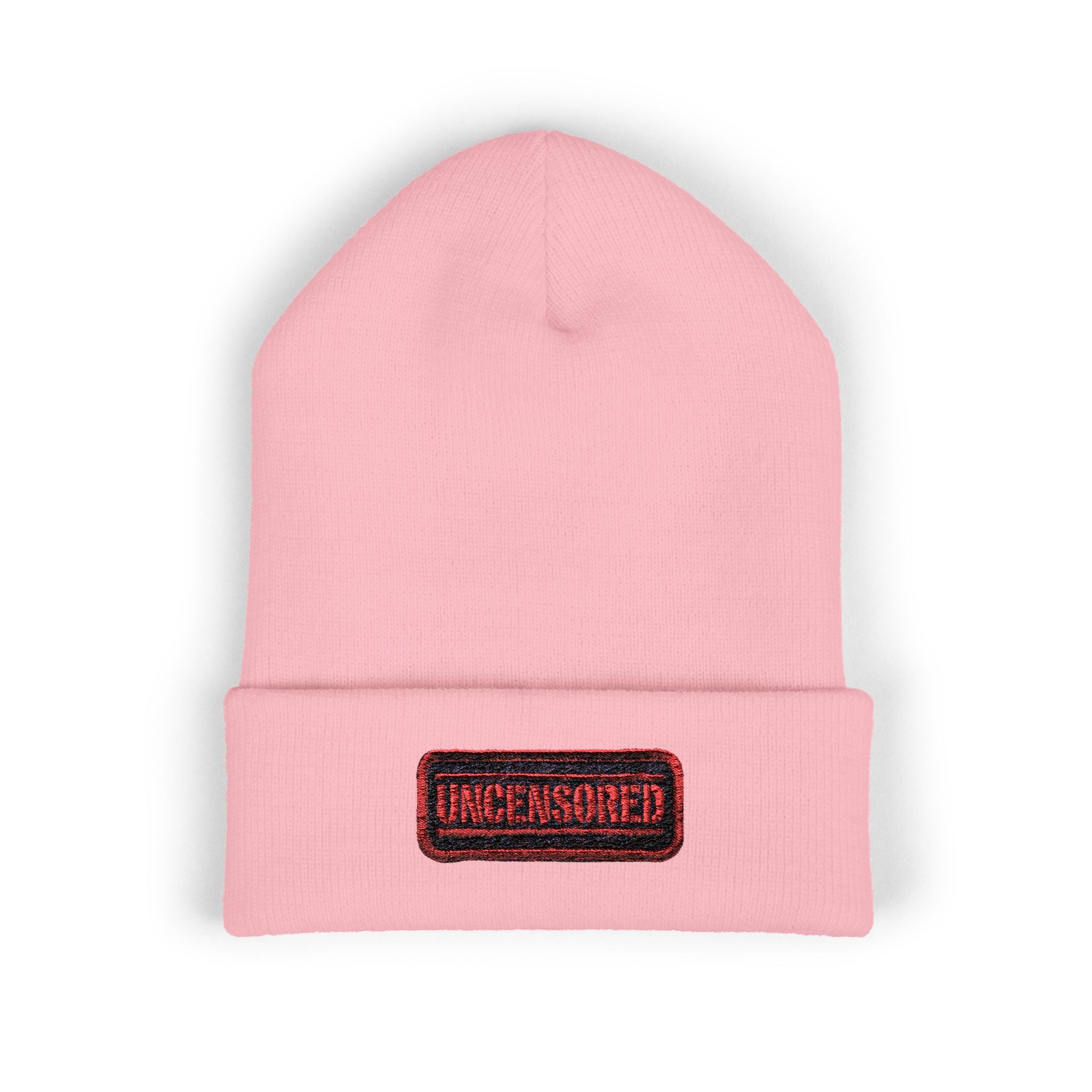 Classic Cuffed Beanie with Uncensored Embroidered Design