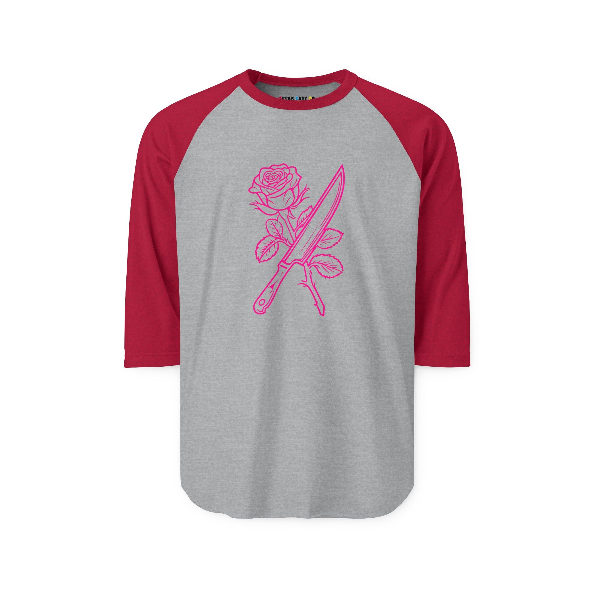 Rose & Knife 3/4th Sleeve Raglan Shirt