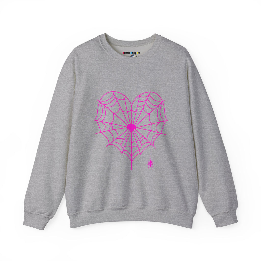 Spiderweb Heart Crewneck Sweatshirt