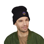 Afro Embroidered Cuffed Beanie