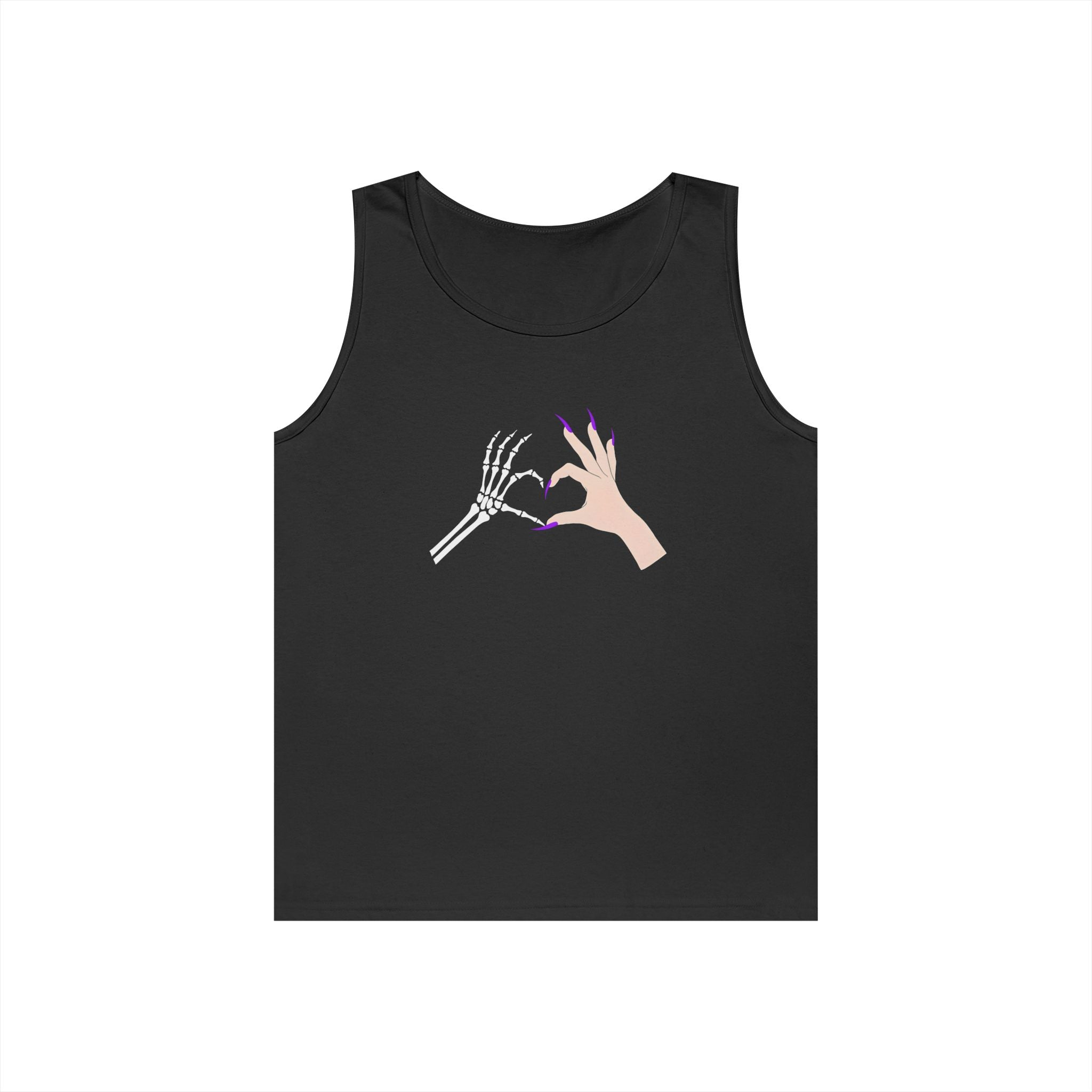 Skeleton Hand Heart Tank