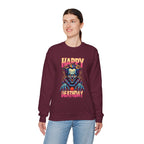 "Happy Deathday" Clown Crewneck Sweatshirt