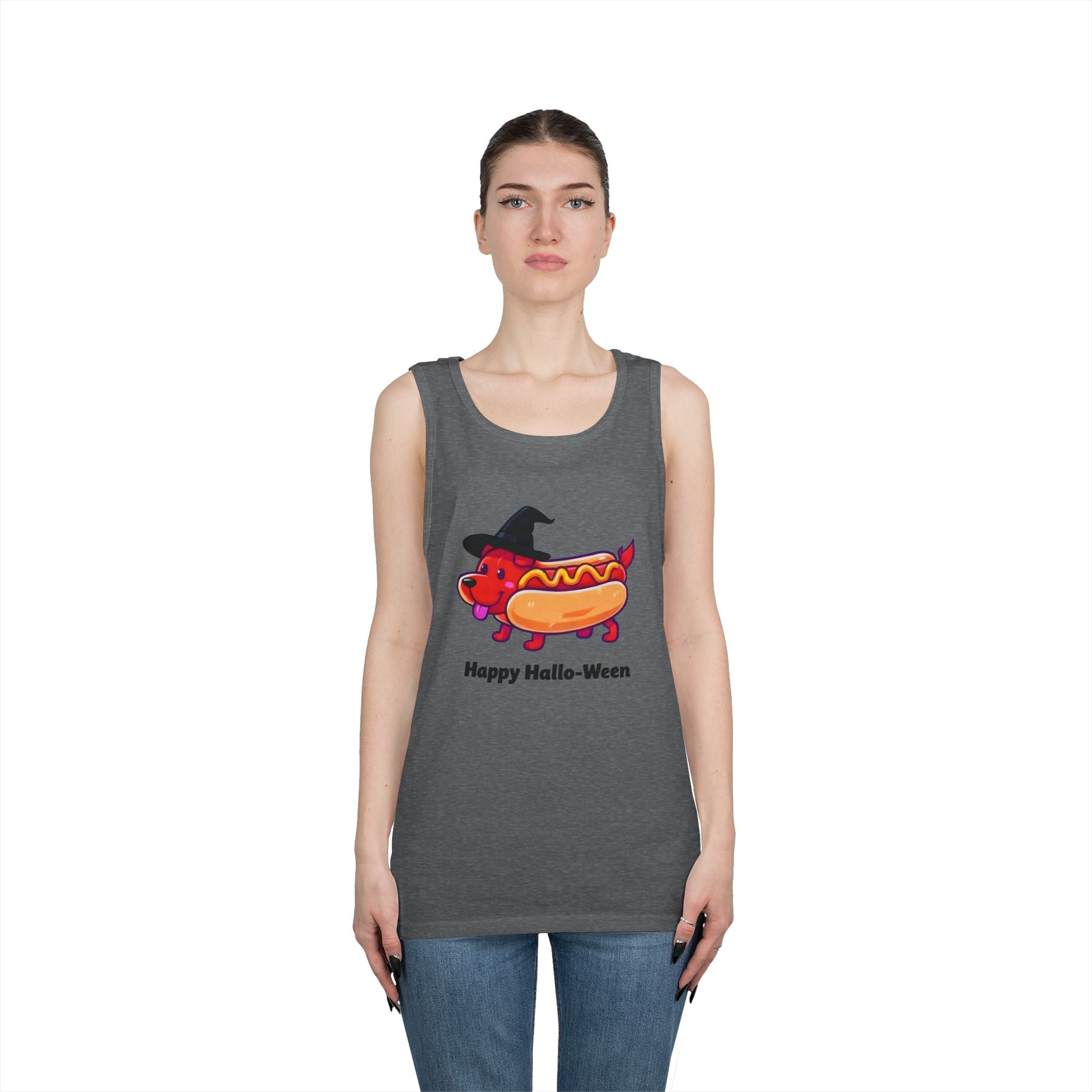"Happy Hallo-Ween" Hotdog Costume Tank