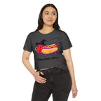 "Happy Hallo-Ween" Hotdog Costume Cropped Tee