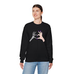 Skeleton Hand Heart Crewneck Sweatshirt