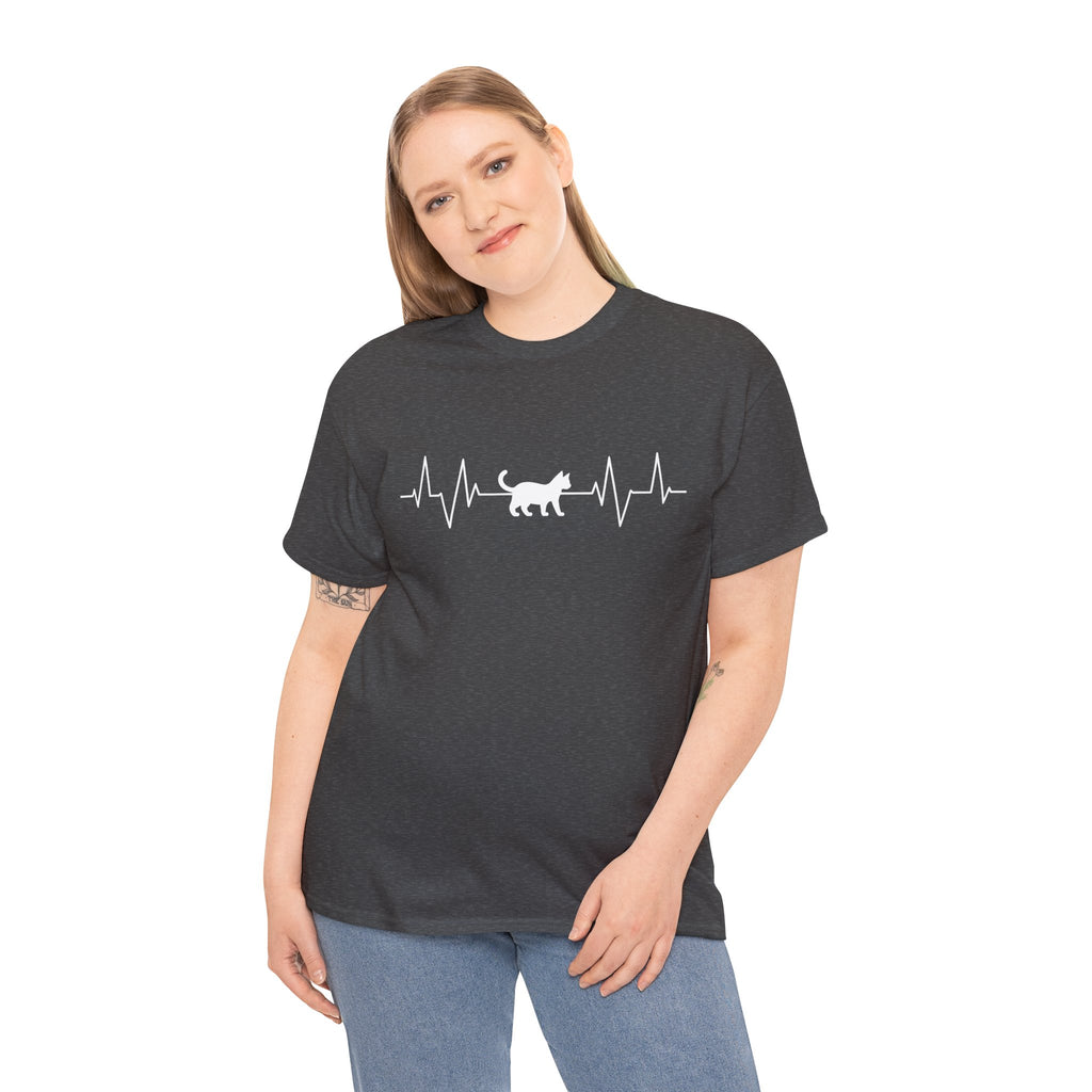 White Cat Heartbeat Tee