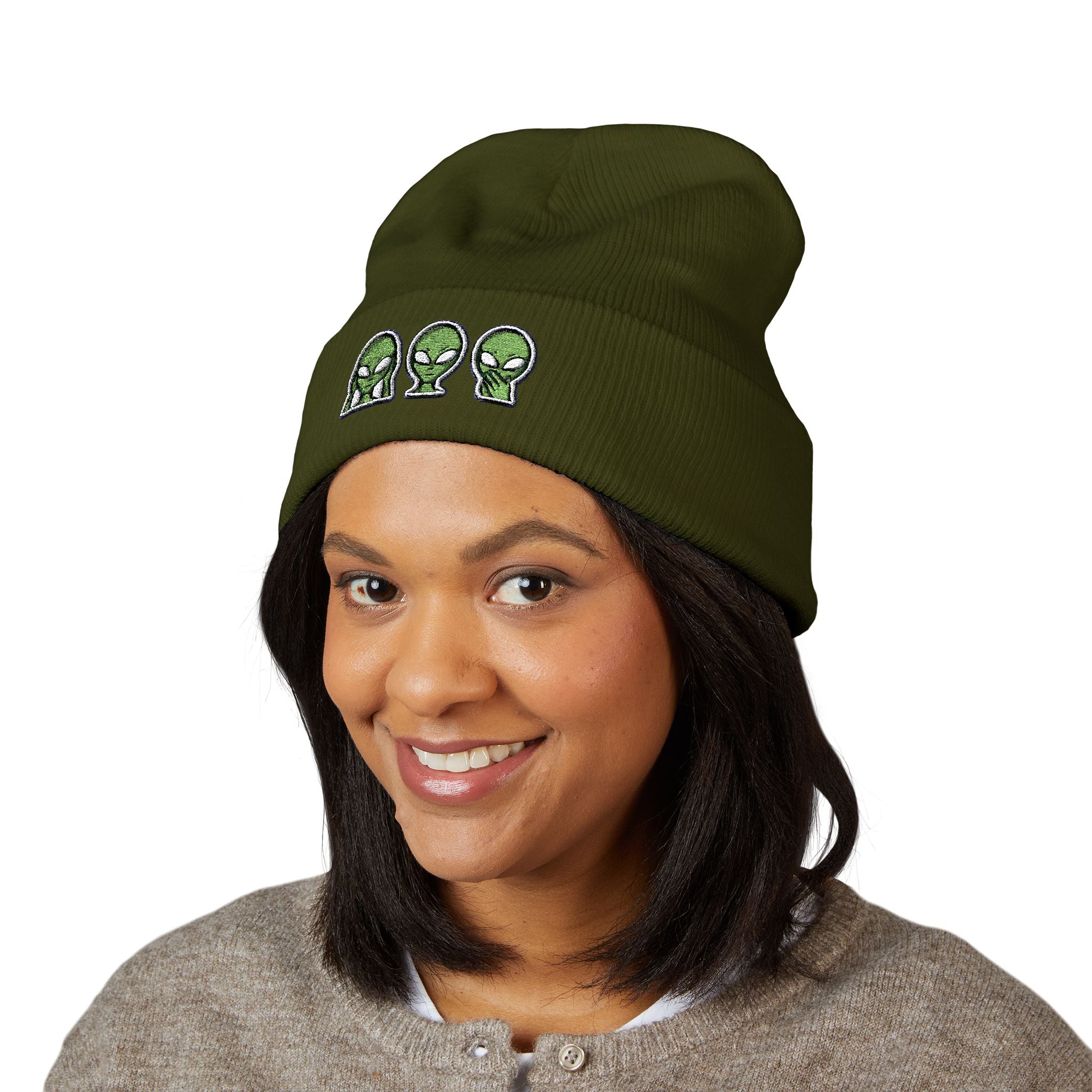 Aliens Embroidered Classic Cuffed Beanie