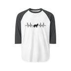 Black Cat Heartbeat 3/4th Sleeve Raglan Shirt
