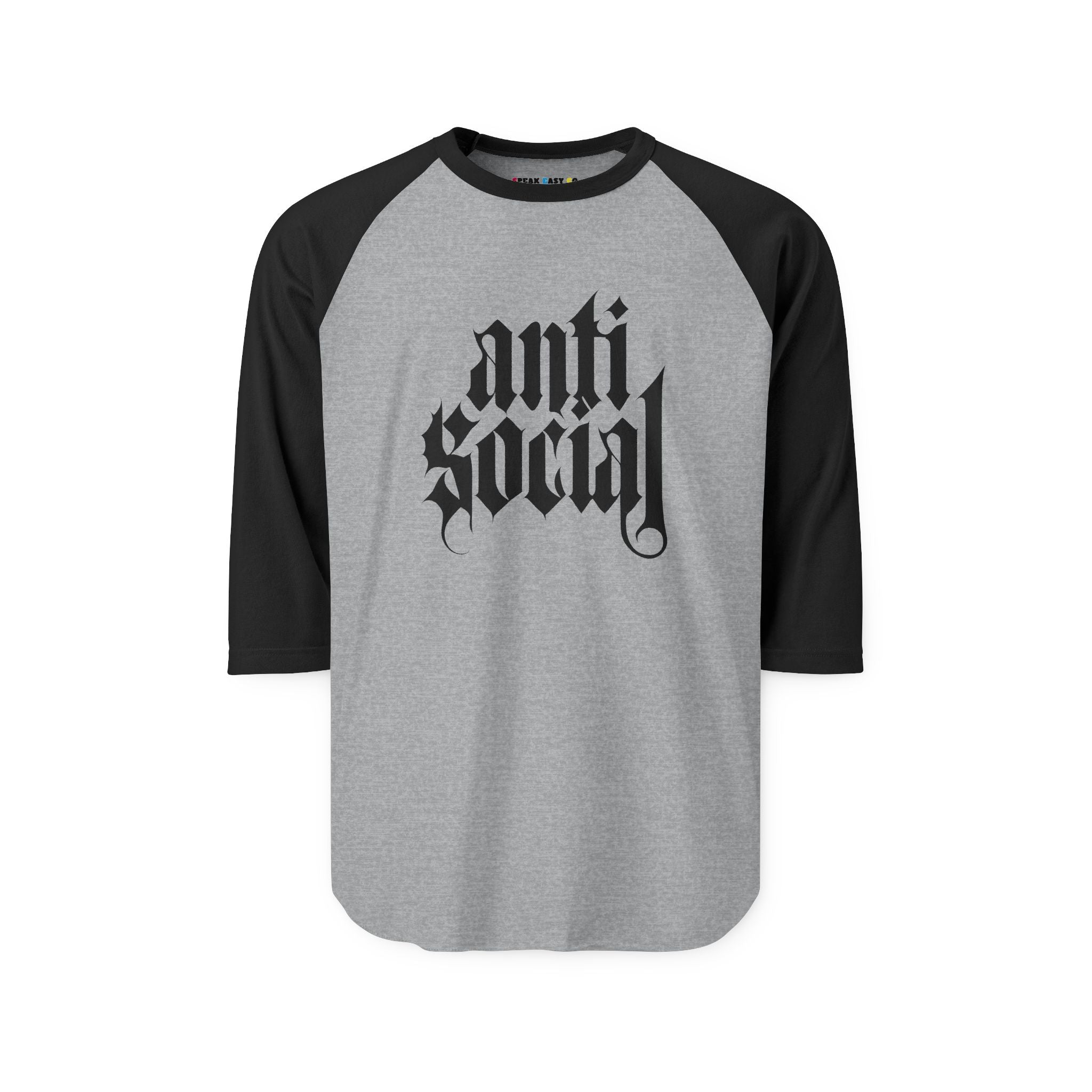 Anti-Social Three-Quarter Sleeve Raglan Shirt