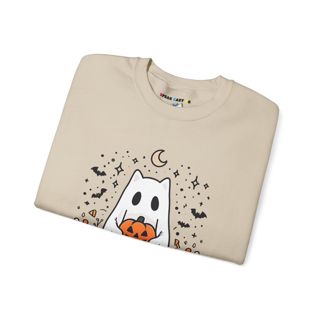Cute Ghost Pumpkin Crewneck Sweatshirt