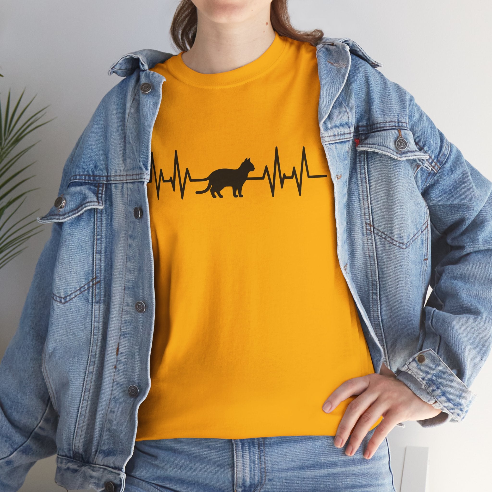 Black Cat Heartbeat Tee