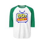 90s Baby Three Quarter Sleeve Raglan T-Shirt