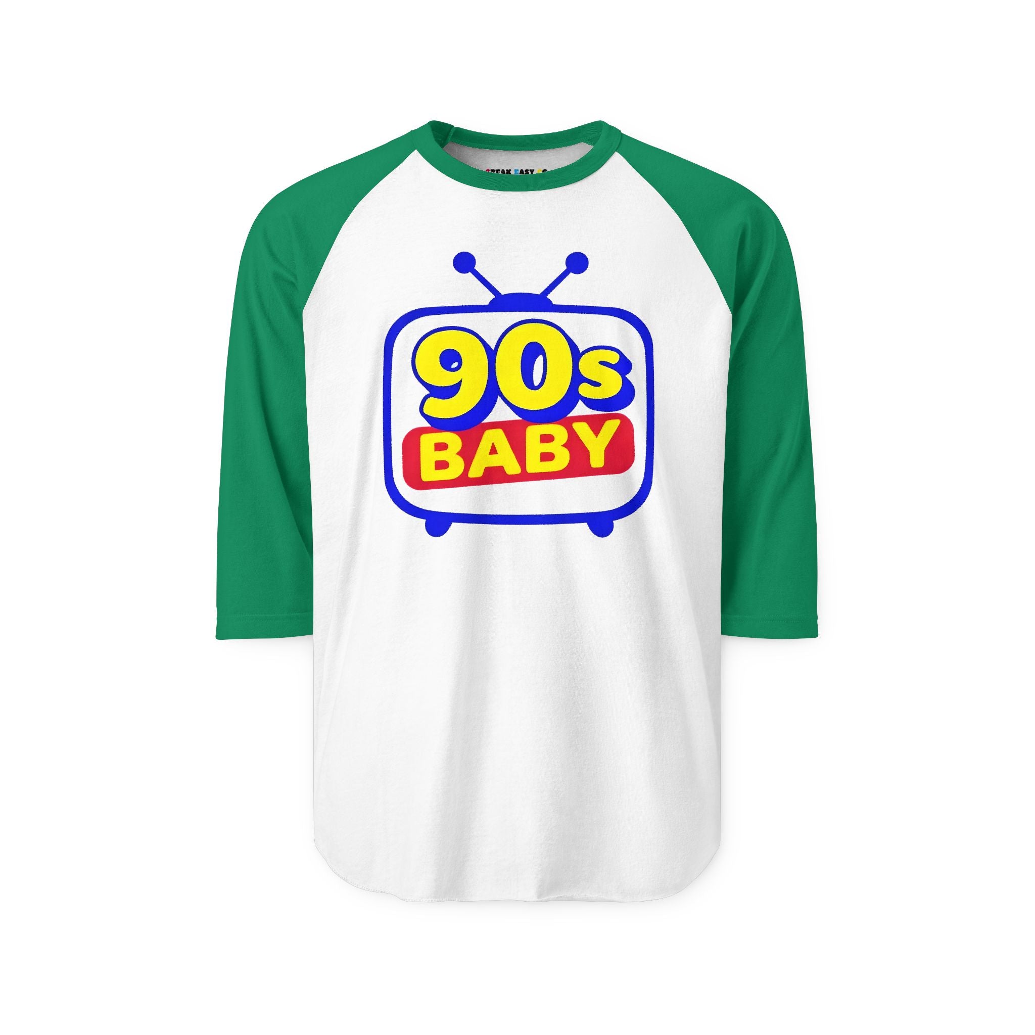 90s Baby Three Quarter Sleeve Raglan T-Shirt