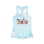 Coffee Lovers Tie-Dye Racerback Tank