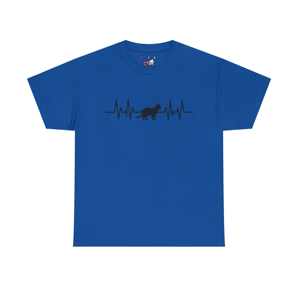 Black Cat Heartbeat Tee