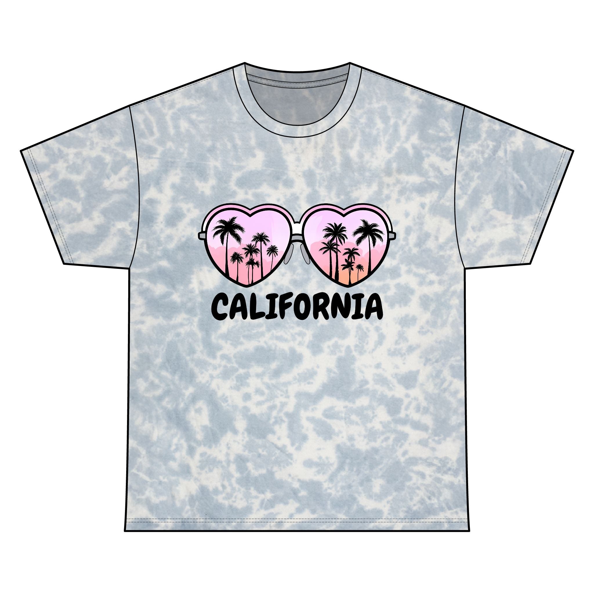 California Glasses Tie-Dye Tee