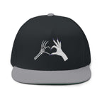 Skeleton Hand Heart Empowerment Flat Bill Cap