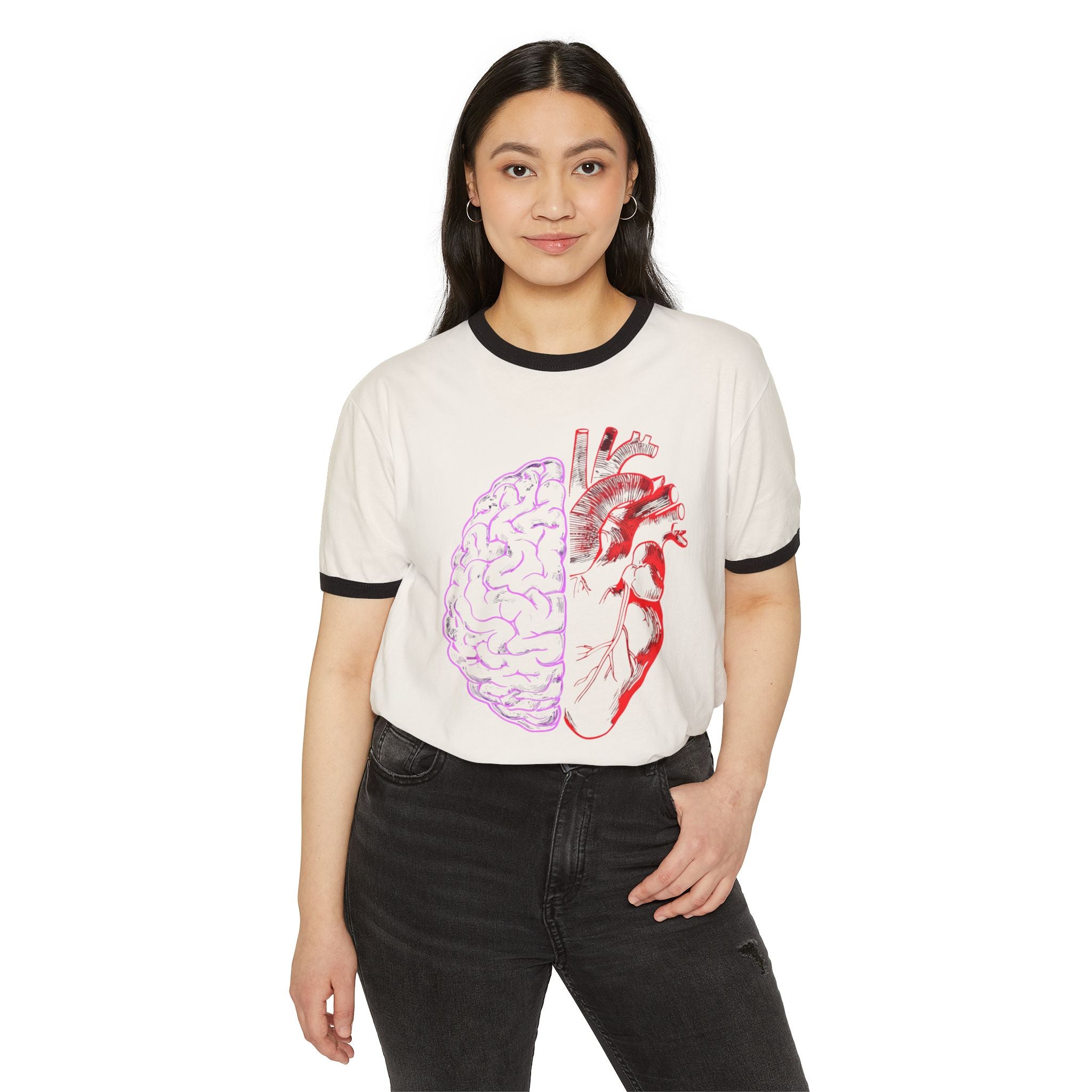 Heart & Brain Ringer Tee