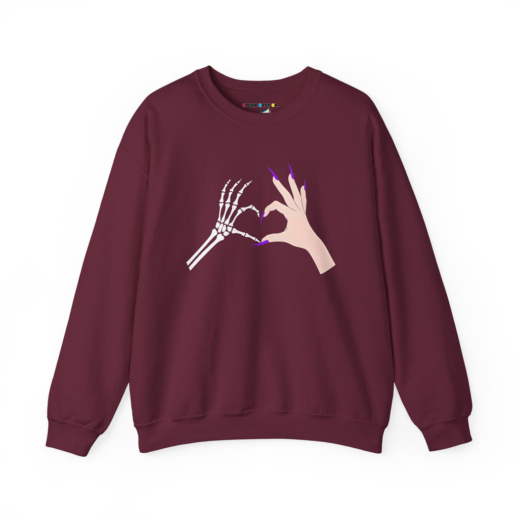 Skeleton Hand Heart Crewneck Sweatshirt