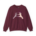 Skeleton Hand Heart Crewneck Sweatshirt
