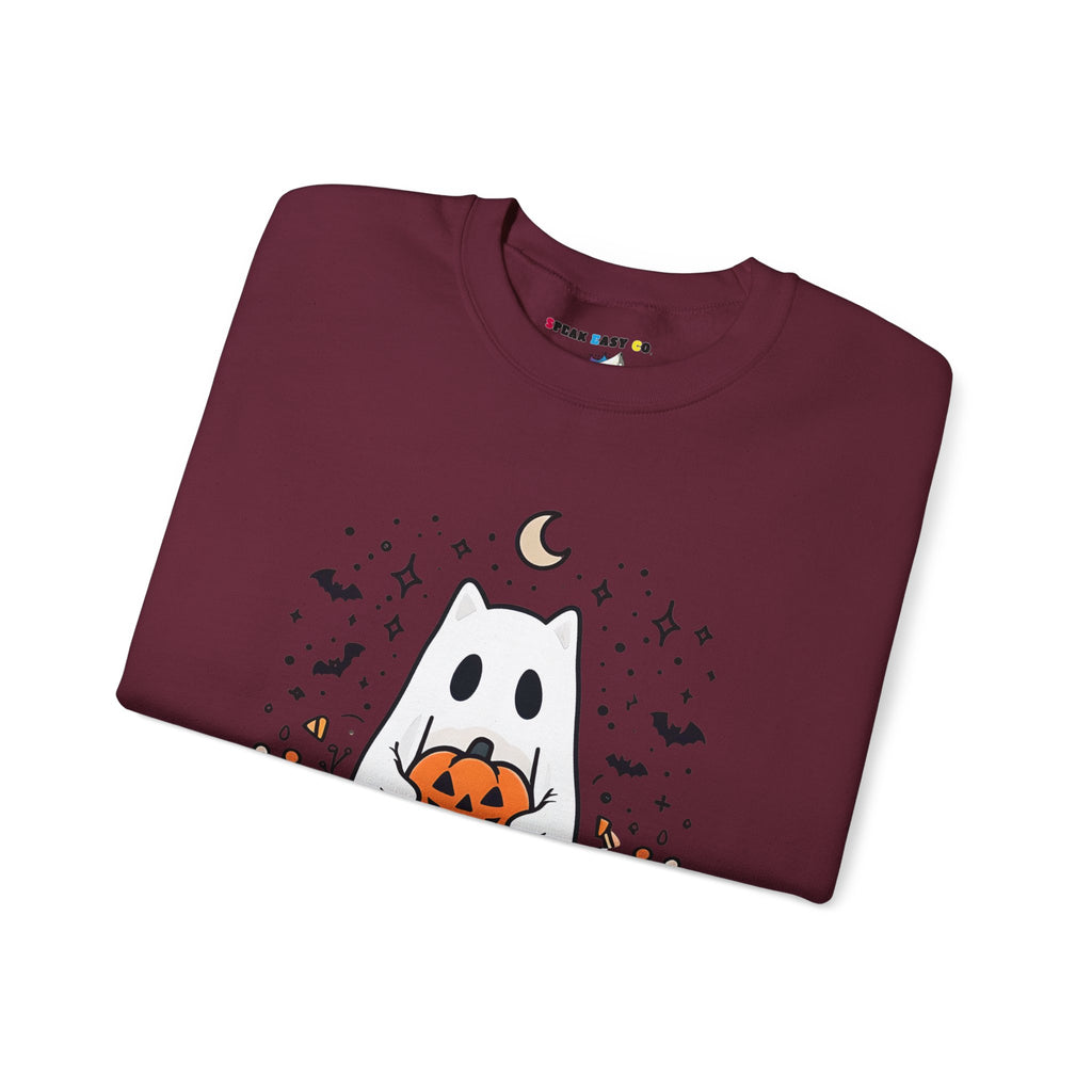 Cute Ghost Pumpkin Crewneck Sweatshirt