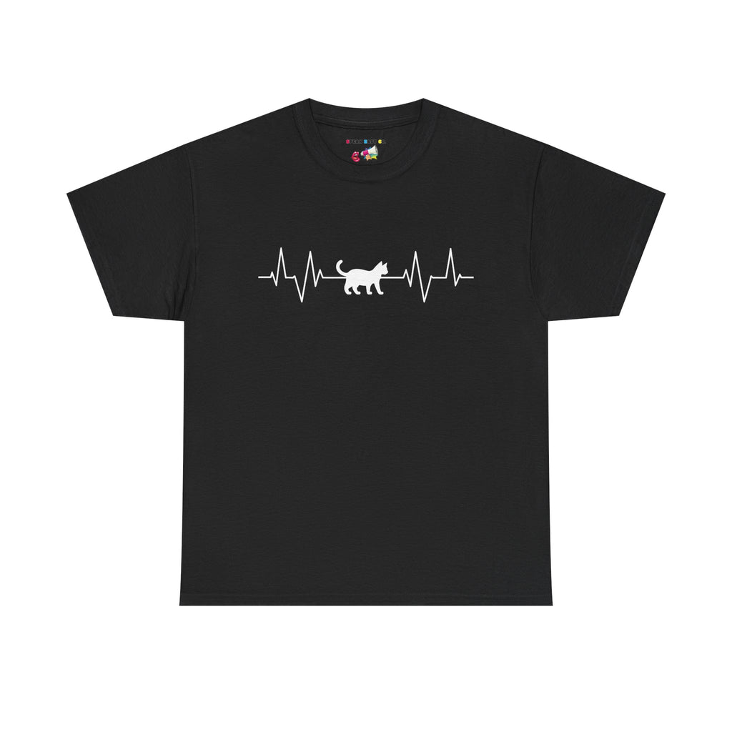 White Cat Heartbeat Tee