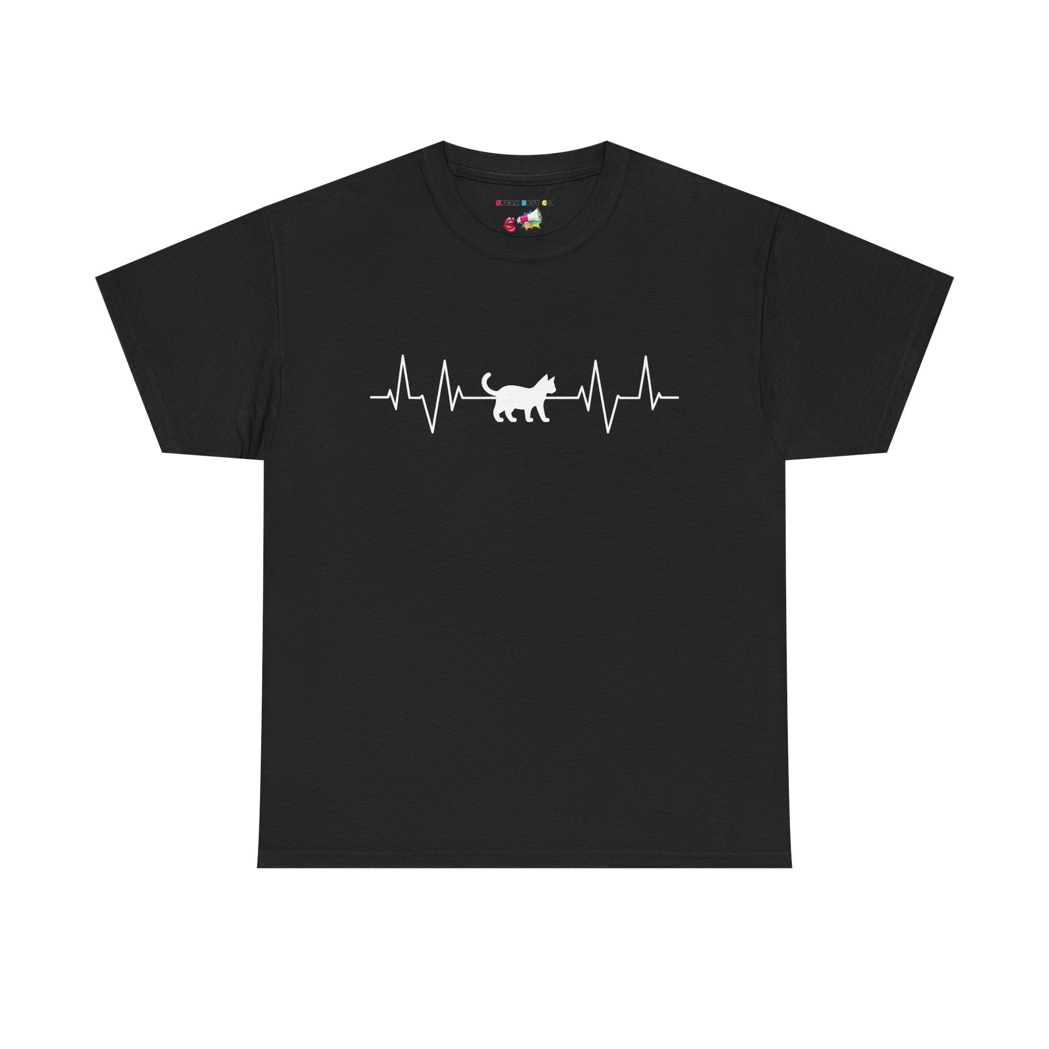 White Cat Heartbeat Tee