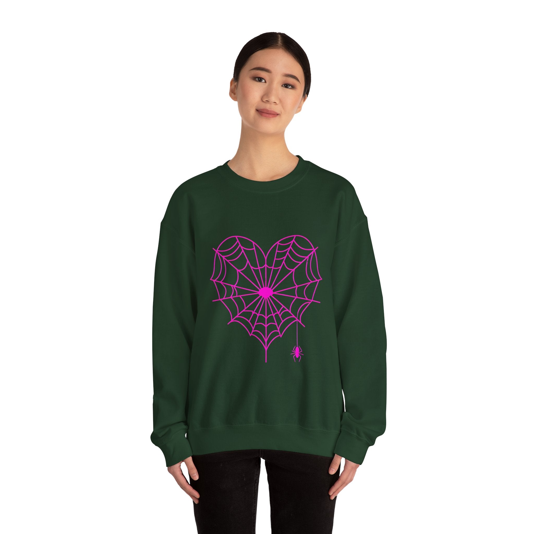 Spiderweb Heart Crewneck Sweatshirt
