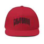 California Embroidered Flat Bill Cap