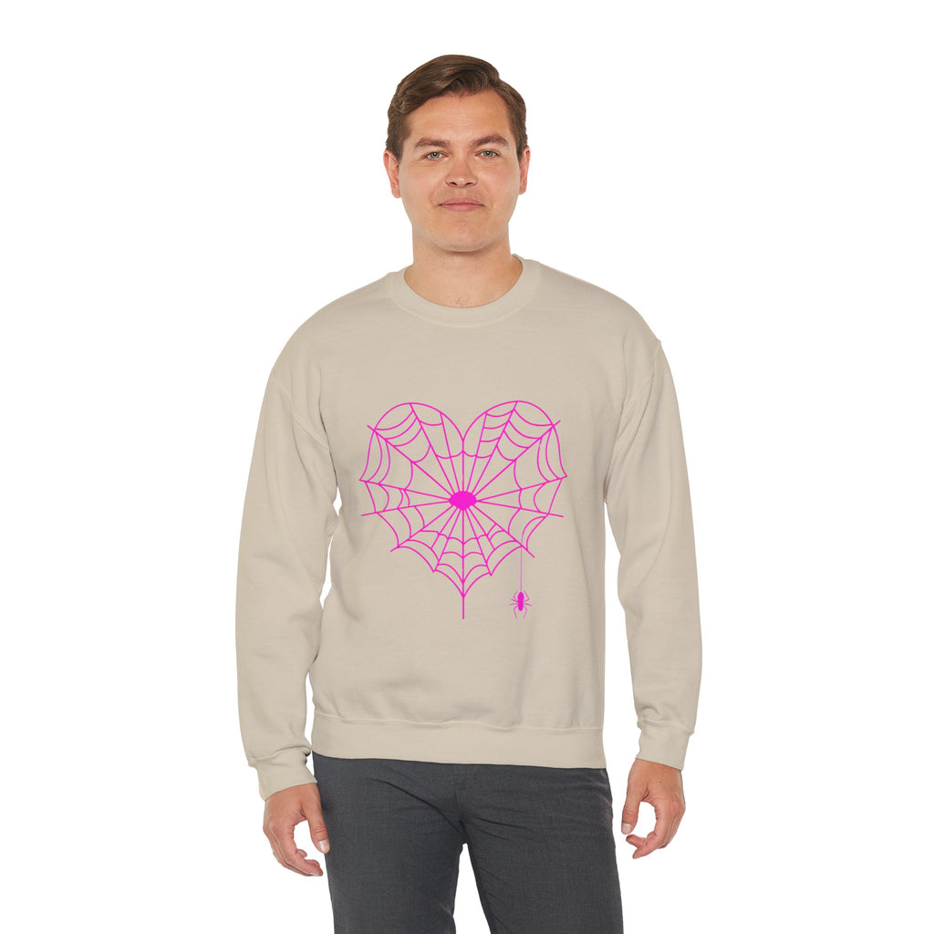 Spiderweb Heart Crewneck Sweatshirt