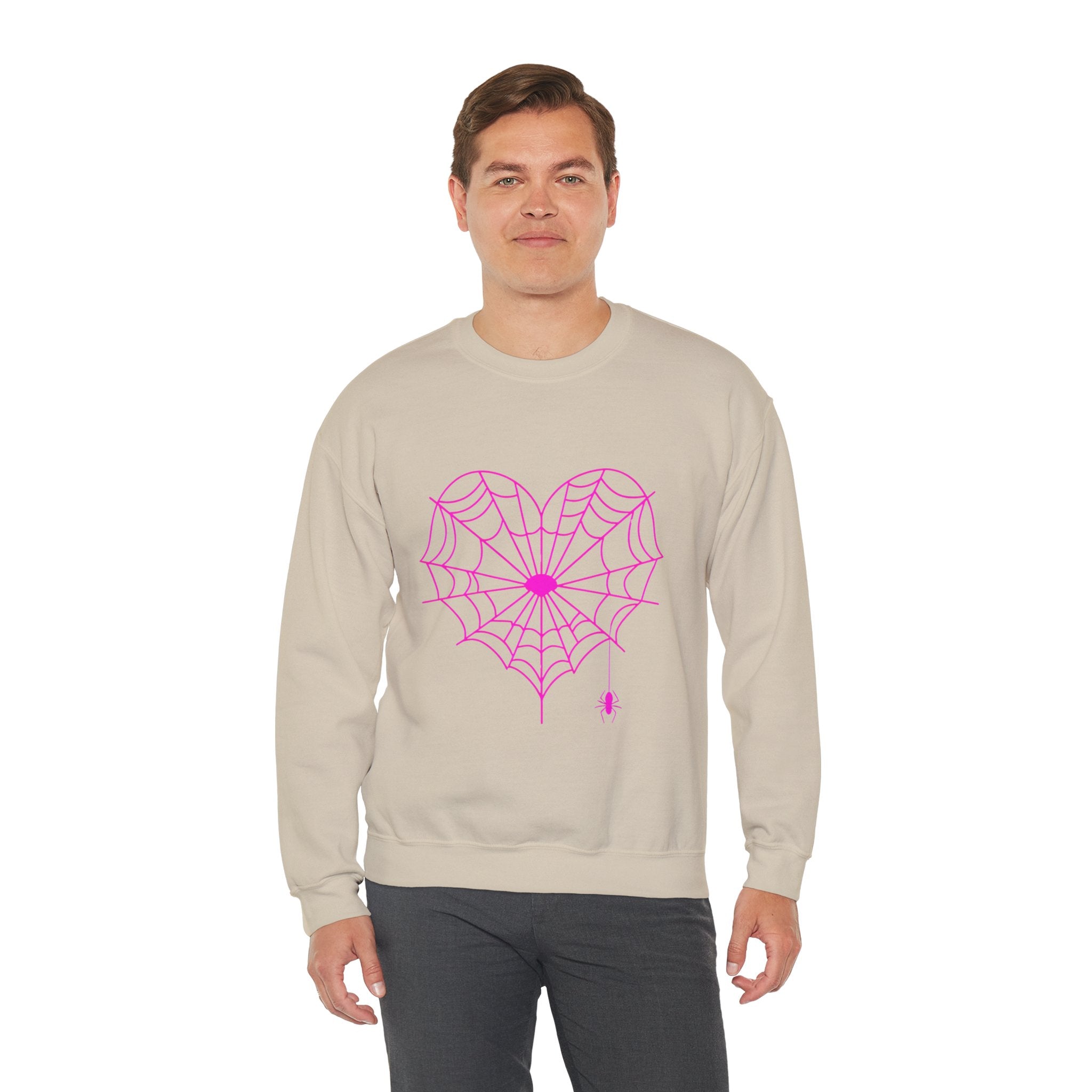 Spiderweb Heart Crewneck Sweatshirt