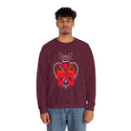 Edgy Bunny Heart Crewneck Sweatshirt