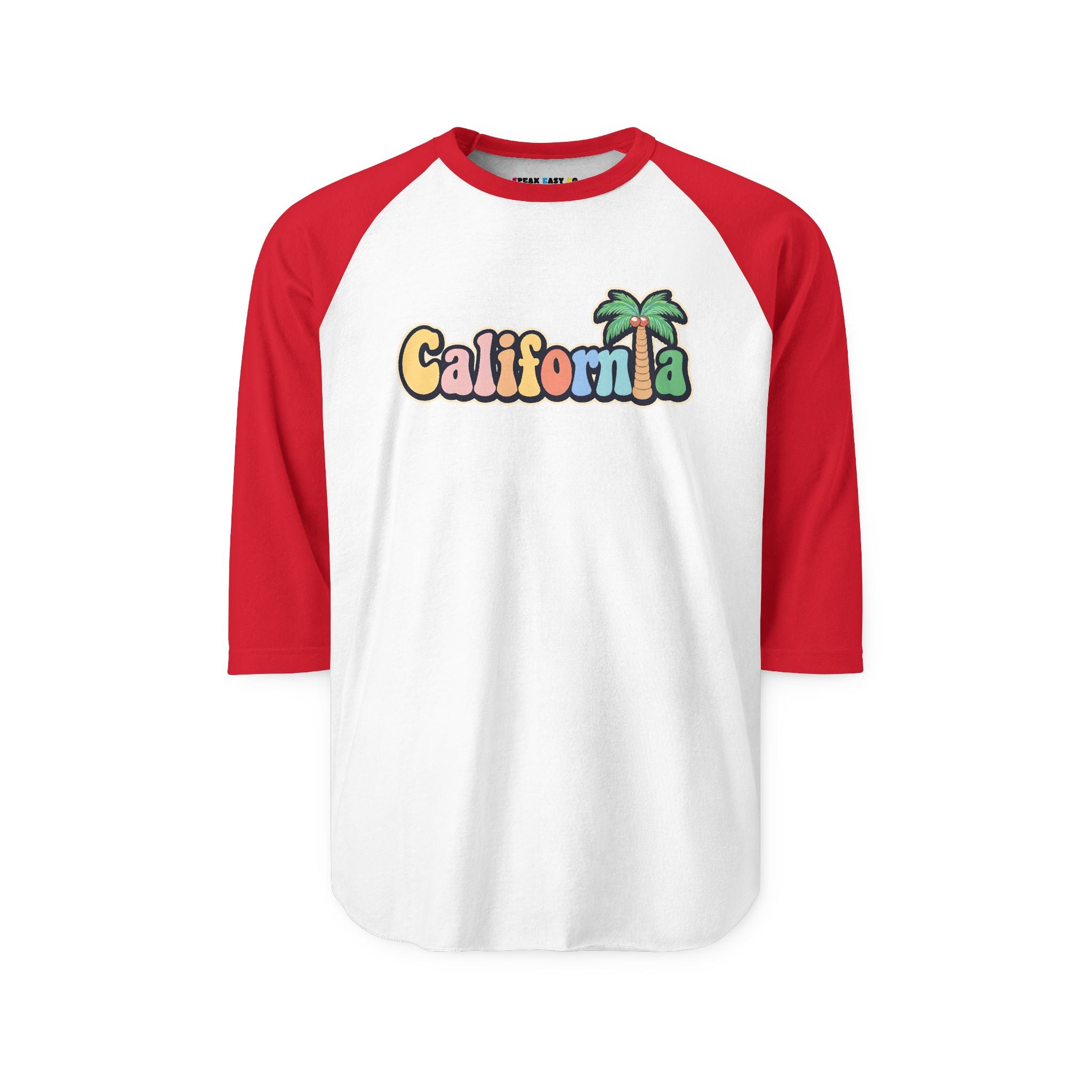 California Palm Tree 3/4th Sleeve Raglan Shirt