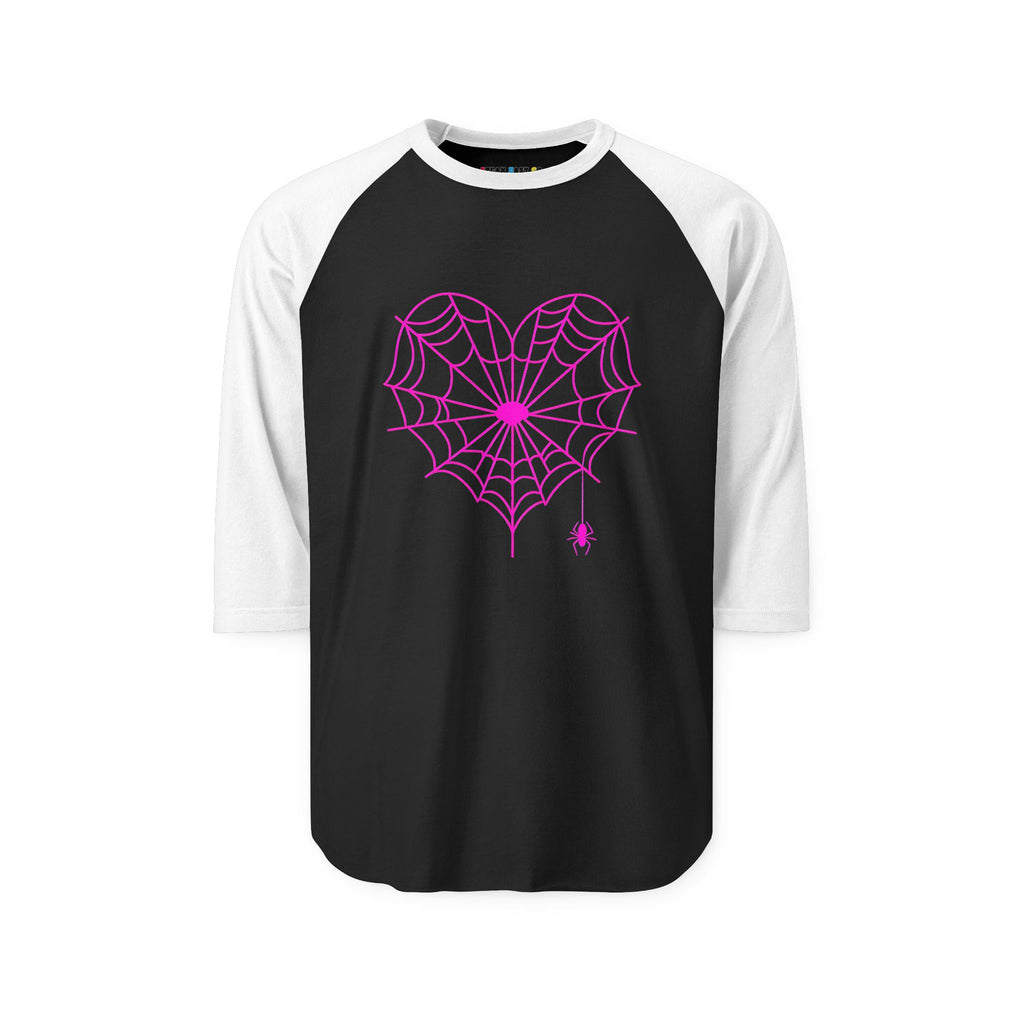 Spiderweb Heart 3/4th Sleeve Raglan Shirt
