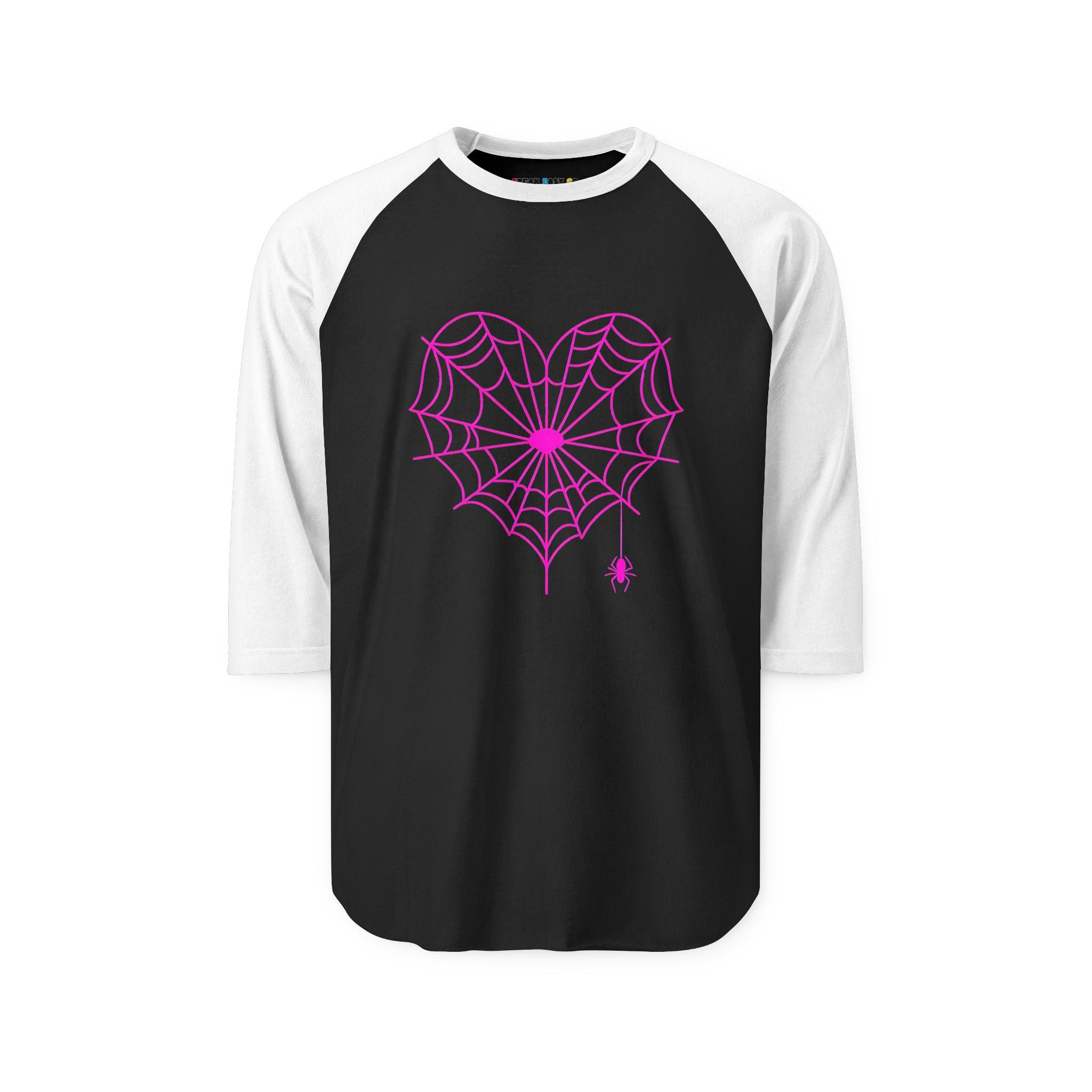 Spiderweb Heart 3/4th Sleeve Raglan Shirt