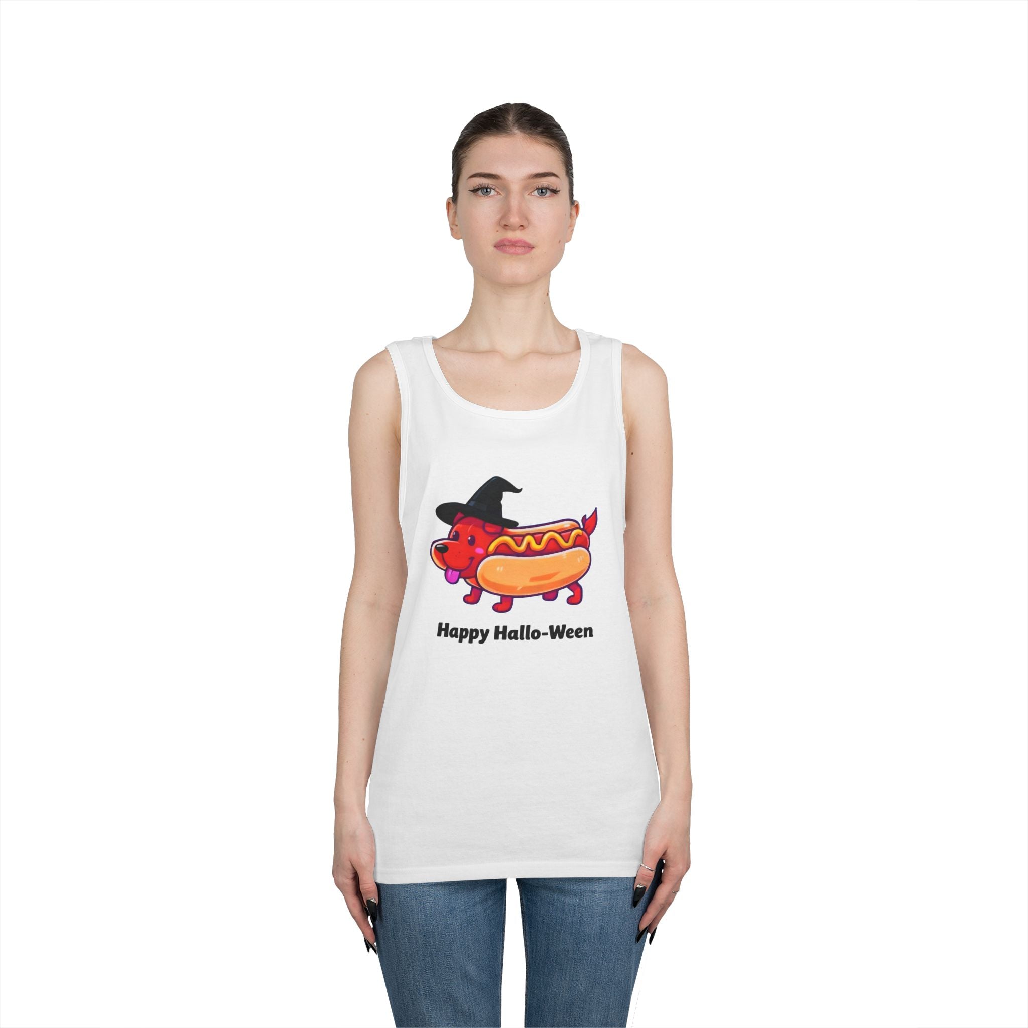 "Happy Hallo-Ween" Hotdog Costume Tank