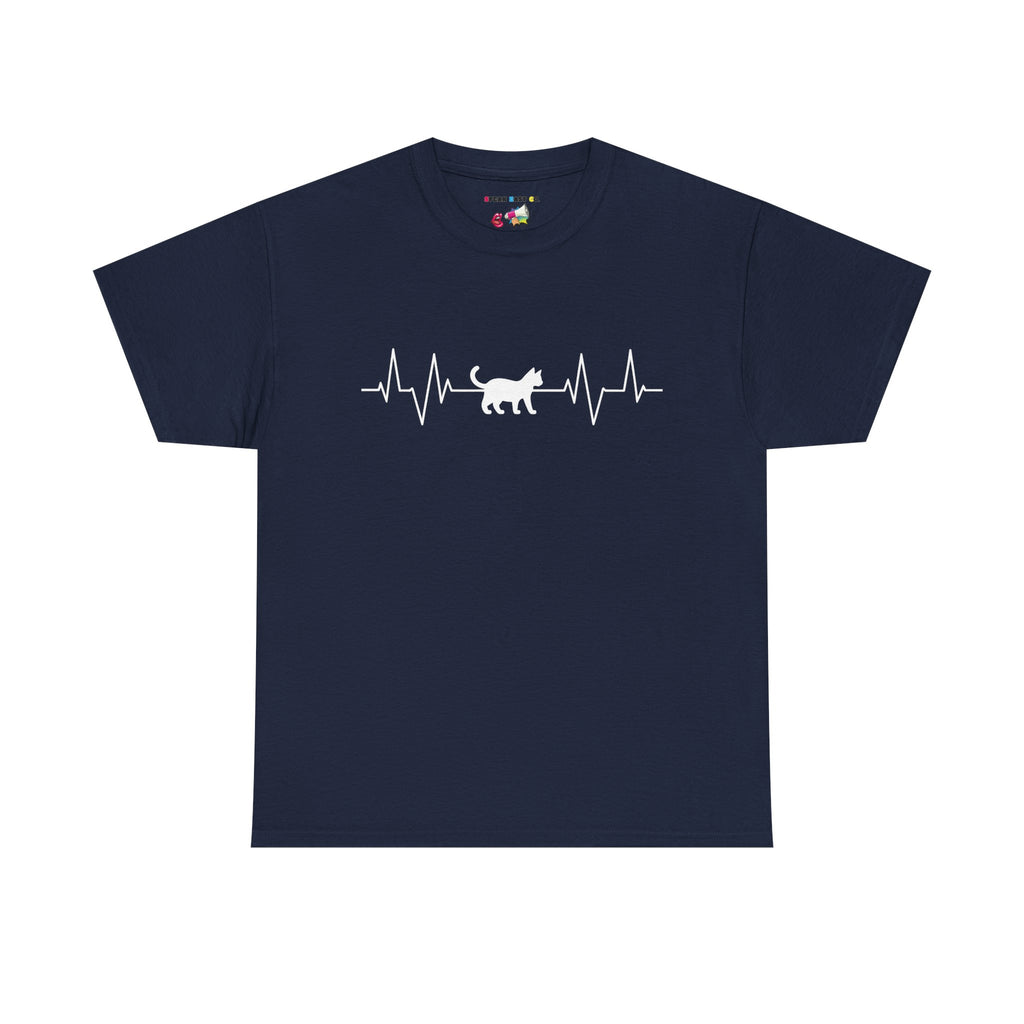 White Cat Heartbeat Tee