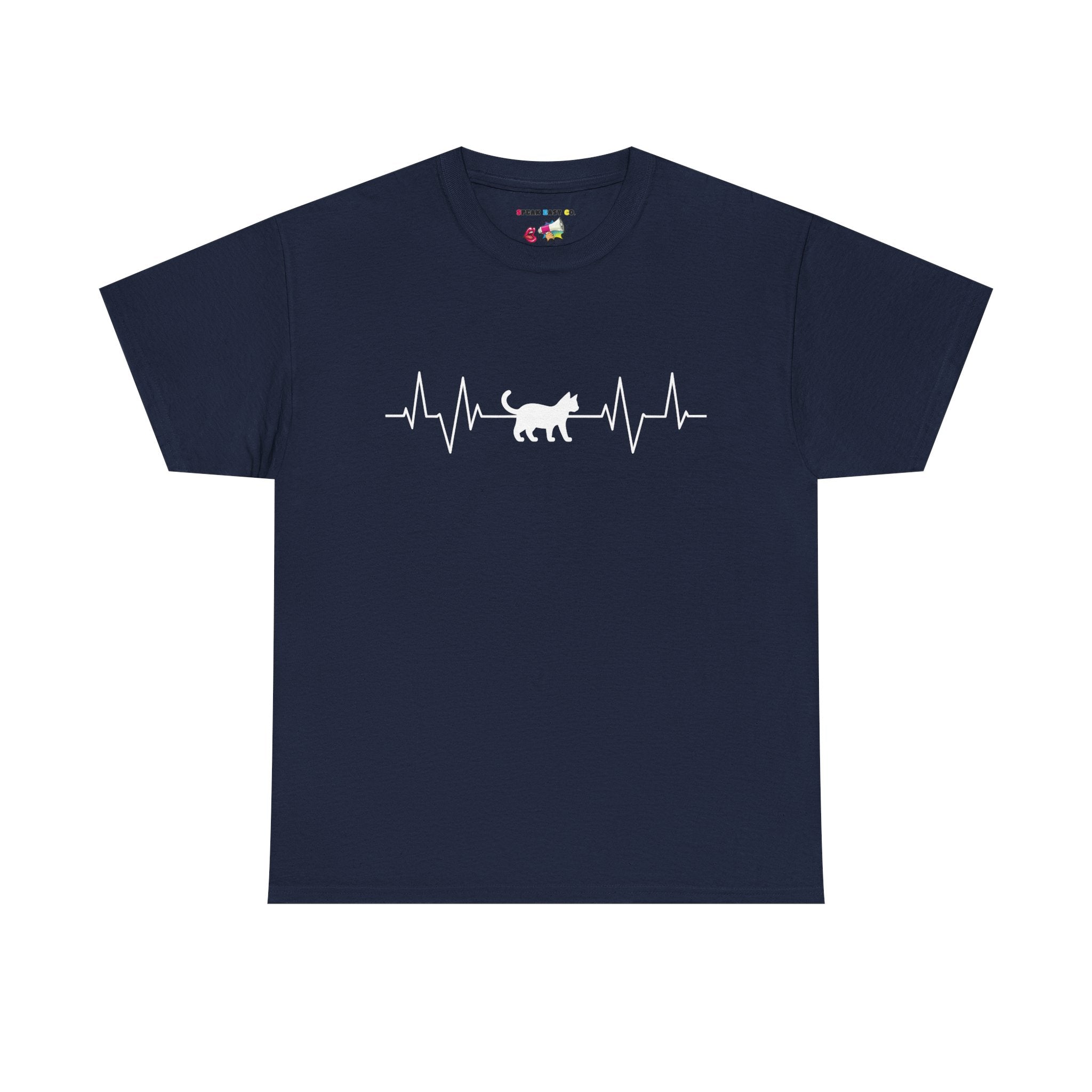 White Cat Heartbeat Tee
