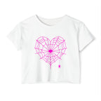 Spiderweb Heart Cropped Tee